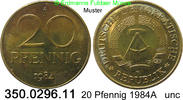 DDR Deutschland 20 Pfennig J. 1511b . 350.0296.11 -