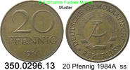 DDR Deutschland 20 Pfennig J. 1511b . 350.0296.13 -