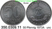 DDR Deutschland 50 Pfennig J. 1512 . 350.0309.11 -