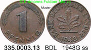 Deutschland BDL Bank Deutscher Länder 1 Pfennig J.376 BDL . 335.0003.13 -