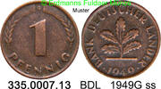 Deutschland BDL Bank Deutscher Länder 1 Pfennig J.376 BDL . 335.0007.13 -