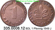 Deutschland BDL Bank Deutscher Länder 1 Pfennig J.376 BDL . 335.0008.12 -