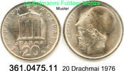 Greece Griechenland 20 Drachmai *63 KM120 Niketempel 361.0475.11 -