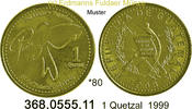 Guatemala 1 Quetzal *80 KM284 Paz . 368.0555.11 -