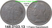 Belgisch Kongo 1 Franc *23 KM20 französisch . 148.0103.13 -