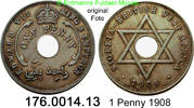 Britisch Westafrika BWA 1 Penny *2 KM2 . 176.0014.13 -