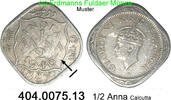 Indien 1/2 Anna *70 KM535 . 404.0075.13 -