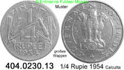 Indien 1/4 Rupie *83 KM5 Ähren großes Wappen 404.0230.13 -
