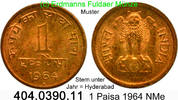 India Indien 1 Paisa *93a KM9 . 404.0390.11 -