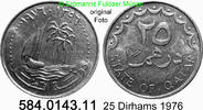 Qatar Katar 25 Dirhams 25 Dirhems *9 KM4 Schiff neben Palmen . 584.0143.11 -