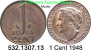 Niederlande 1 Cent *60 KM175 Wilhelmina . 532.1307.13 -