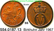 Norwegen 2 Öre *57.2 KM410 Birkhuhn . 554.0187.13 -