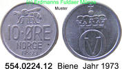 Norwegen 10 Öre *59 KM411 Biene . 554.0224.12 -