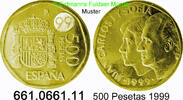 Spanien 500 Pesetas *69 KM924 Hologramm + Königspaar . 661.0661.11 -