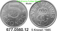 Schweden 5 Kronen *75 KM853 gekröntes CG XVI. . 677.0560.12 -