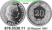 Switzerland Schweiz 20 Rappen *26a KM29a . 678.0538.11 -