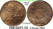 Türkei 5 Kurus *405 KM890.1 -- 2,5 Gramm . 709.0221.13 -