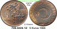 Türkei 5 Kurus *405 KM890.1 -- 2,5 Gramm . 709.0224.12 -