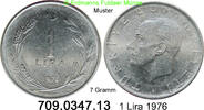 Türkei 1 Lira *409b KM889a.2 -- 7 Gramm . 709.0347.13 -