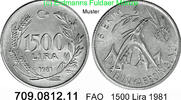 1500 Lira 1981 Türkei *464 KM947 FAO WFD Ziegen . 709.0812.11 