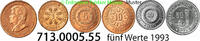 Turkmenistan 1 Tenge bis 50 Tenge *2-6 KM1-6 Kursmünzensatz . 713.0005.55 KMS -