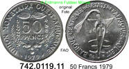 Westafrikanische Staaten WAS 50 Francs *14 KM6 FAO . 742.0119.11 -