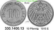 Deutschland Kaiserreich 10 Pfennig . . J.13 . . 330.1400.13 -
