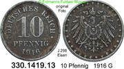 Deutschland Kaiserreich 10 Pfennig . . J298 Eisen . . 330.1419.13 -