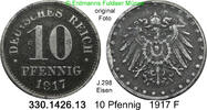 Deutschland Kaiserreich 10 Pfennig . . J.298 . Eisen . . 330.1426.13 -