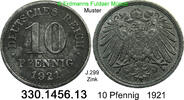 Deutschland Ersatzmünzen 1. Weltkrieg 10 Pfennig . . J.299 . Zink . . 330.1456.13 -