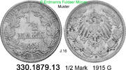 Deutschland Kaiserreich 1/2 Mark . . J.16 . . 330.1879.13 -