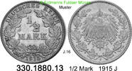 Deutschland Kaiserreich 1/2 Mark . . J.16 . . 330.1880.13 -