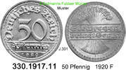 Deutschland Weimarer Republik 50 Pfennig . . J.301 . . 330.1917.11 -