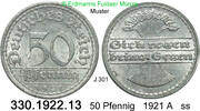 Deutschland Weimarer Republik 50 Pfennig . . J.301 . . 330.1922.13 -