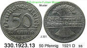 Deutschland Weimarer Republik 50 Pfennig . . J.301 . . 330.1923.13 -