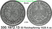Deutschland Weimarer Republik 50 Reichspfennig . . J.324 . . 330.1972.13 -