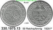 Deutschland Weimarer Republik 50 Reichspfennig . . J.324 . . 330.1975.13 -