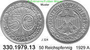 Deutschland Weimarer Republik 50 Reichspfennig . . J.324 . . 330.1979.13 -