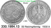 Deutschland Weimarer Republik 50 Reichspfennig . . J.324 . . 330.1984.13 -