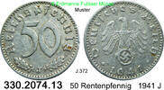 Deutschland Drittes Reich 50 Reichspfennig . . J.372 . . 330.2074.13 -