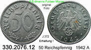 Deutschland Drittes Reich 50 Reichspfennig . . J.372 . . 330.2076.12 -