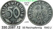 Deutschland Drittes Reich 50 Reichspfennig . . J.372 . . 330.2087.12 -