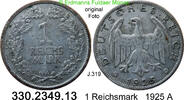 Deutschland Weimarer Republik 1 Reichsmark . . J.319 . 330.2349.13 -