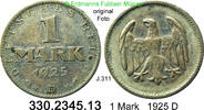 Deutschland Weimarer Republik 1 Mark (Rentenmark) . . J.311 . . 330.2345.13 -