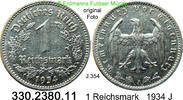 Deutschland Drittes Reich 1 Reichsmark . . J.354 . . 330.2380.11 -