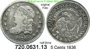 USA 5 Cents = Half Dime KM47 Liberty Cap . 720.0631.13 -