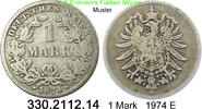 Deutschland Kaiserreich 1 Mark . J.9 kleiner Adler . 330.2112.14 -