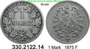 Deutschland Kaiserreich 1 Mark . J.9 kleiner Adler . 330.2122.14 -