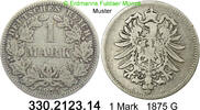 Deutschland Kaiserreich 1 Mark . J.9 kleiner Adler . 330.2123.14 -