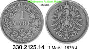 Deutschland Kaiserreich 1 Mark . J.9 kleiner Adler . 330.2125.14 -